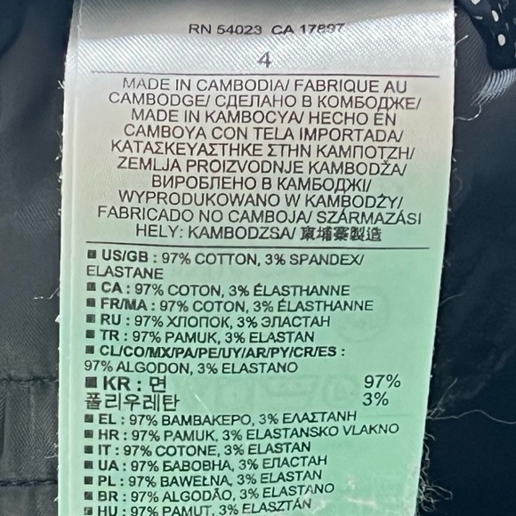 Banana Republic Hampton Fit Low Rise Chino Shorts Solid Black Size 4 Pockets - Picture 6 of 6